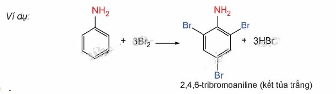 Phản ứng của anilin với nước bromine