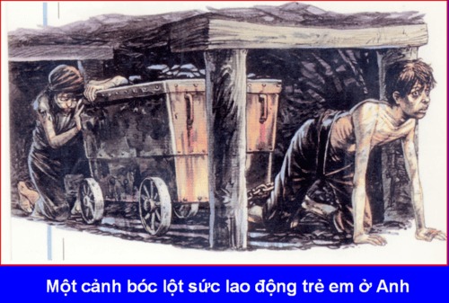 Hình ảnh bóc lột sức lao động trẻ em ở Anh