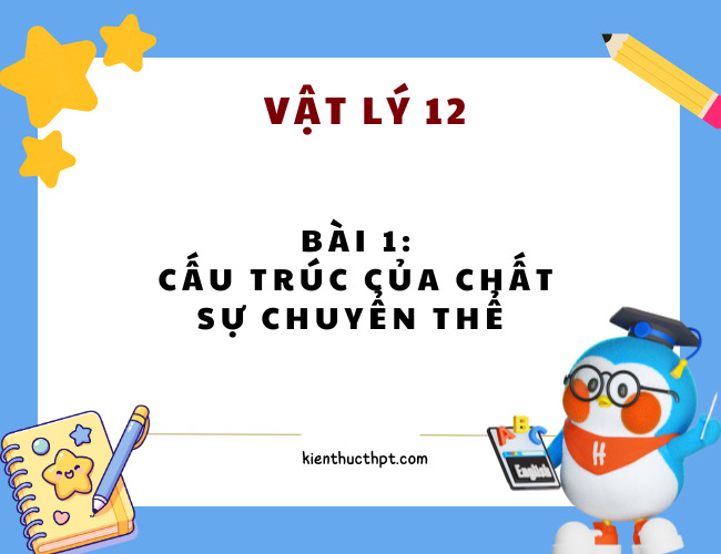 Lý thuyết Vật lý 12 Bài 1 Cấu trúc của chất. Sự chuyển thể 