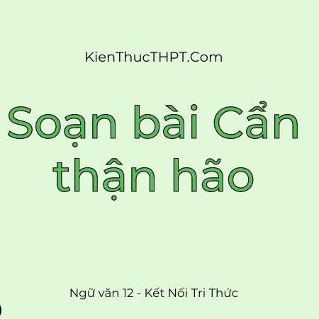 Soạn bài Cẩn thận hão ngắn gọn – Ngữ văn 12 Kết nối tri thức