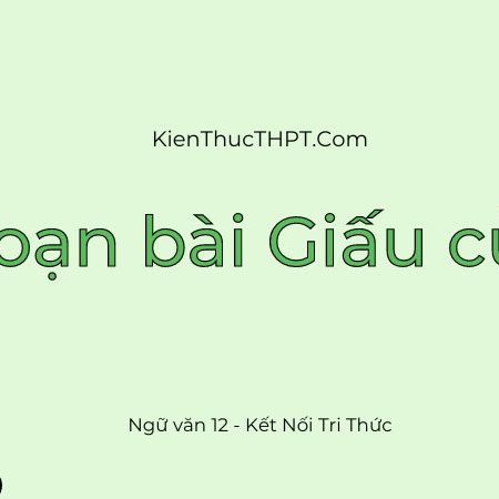 Soạn bài Giấu của| Ngữ văn 12 Kết nối tri thức ngắn nhất