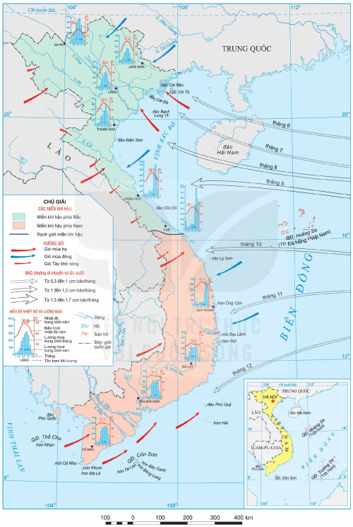 Bản đồ khí hậu Việt Nam