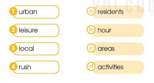 Match the words to make phrases mentioned in 1. 