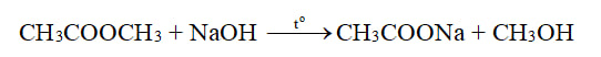 Phản ứng thuỷ phân ester CH3COOCH3 trong môi trường kiềm