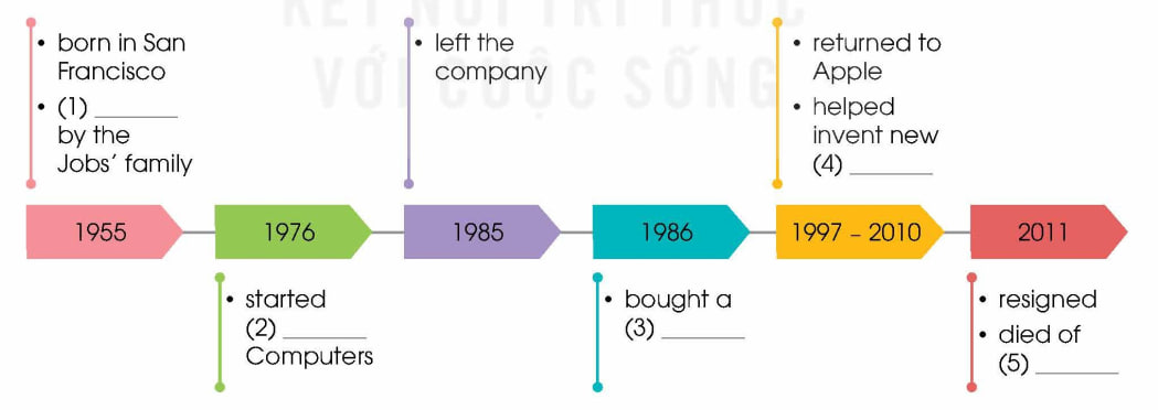 Read the article again. Complete the diagram with information from the text. Use ONE word for each gap.