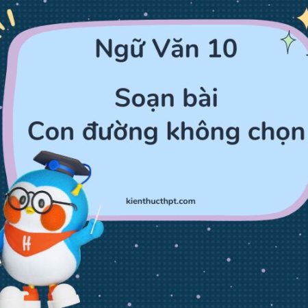 Hướng dẫn soạn bài Con đường không chọn Ngữ văn 10