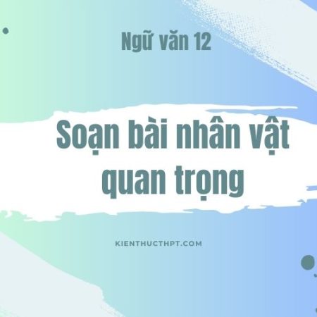 Hướng dẫn soạn bài Nhân vật quan trọng Ngữ văn 12 chi tiết