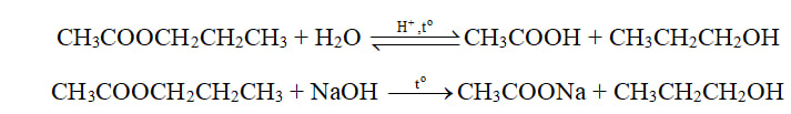 Thuỷ phân propyl ethanoate