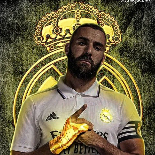 avatar real madrid với hình ảnh cầu thủ Karim Benzema