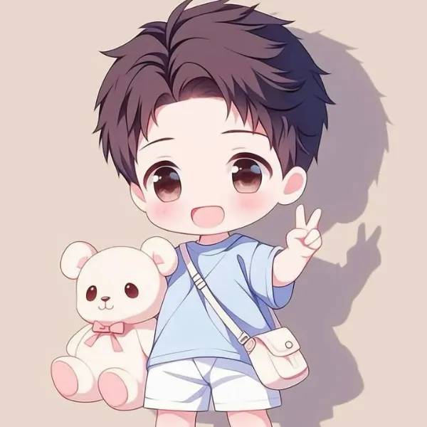 Anime nam cute chibi dễ thương say hi