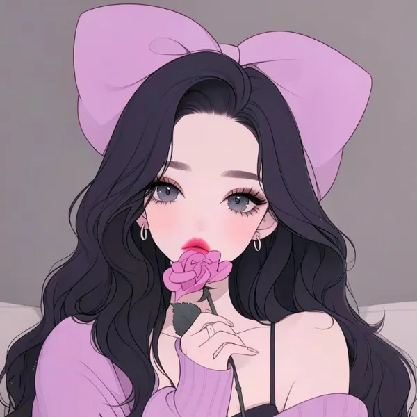 Cô gái anime cute tạo điểm nhấn dễ thương