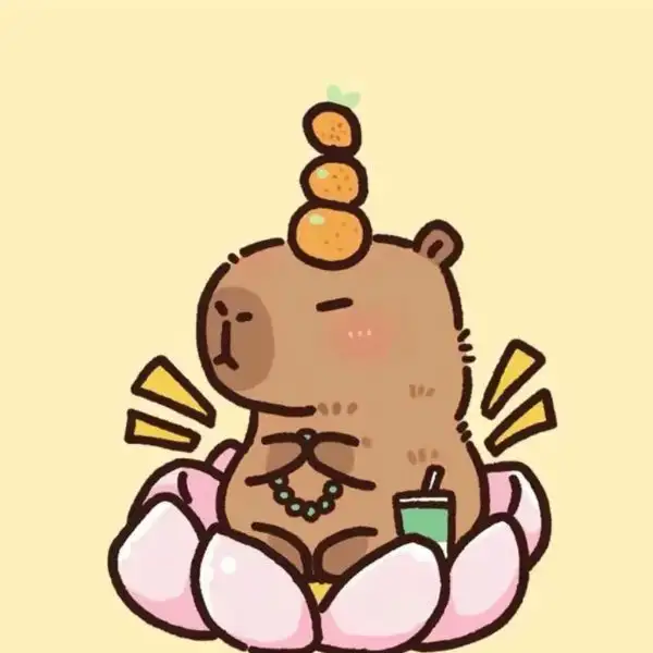 Avatar capybara chibi cute giúp trang cá nhân thêm nổi bật.