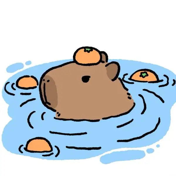 Avatar capybara chibi cute, ngộ nghĩnh và đáng yêu.