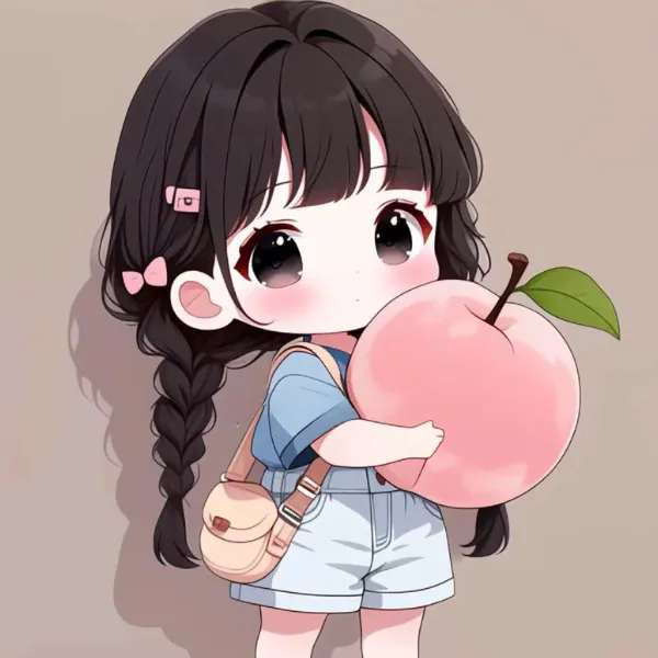 hình chibi nữ cute làm avatar