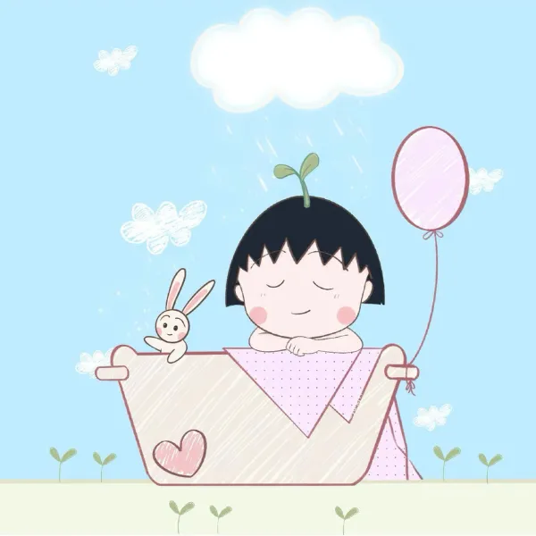 Đổi avatar Maruko tone màu nhẹ nhàng dễ thương