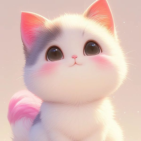 Avatar mèo cute chibi ngộ nghĩnh, cho phong cách dễ thương.