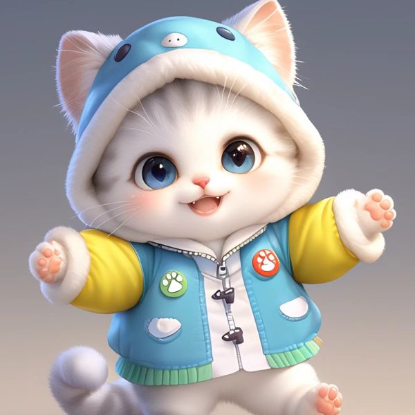 Avatar đôi cute mèo cực dễ thương cho bạn và người ấy. 