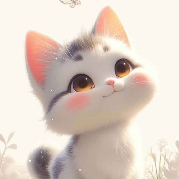 Avatar đôi cute mèo, ngọt ngào và độc đáo cho cặp đôi. 