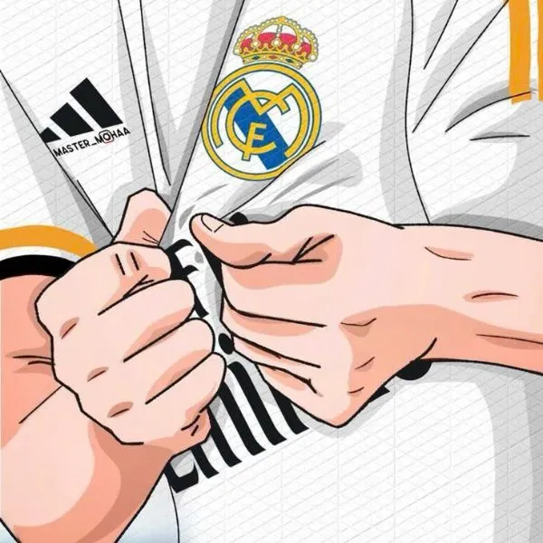 avatar real madrid mặc áo với hình logo chính thức đẹp