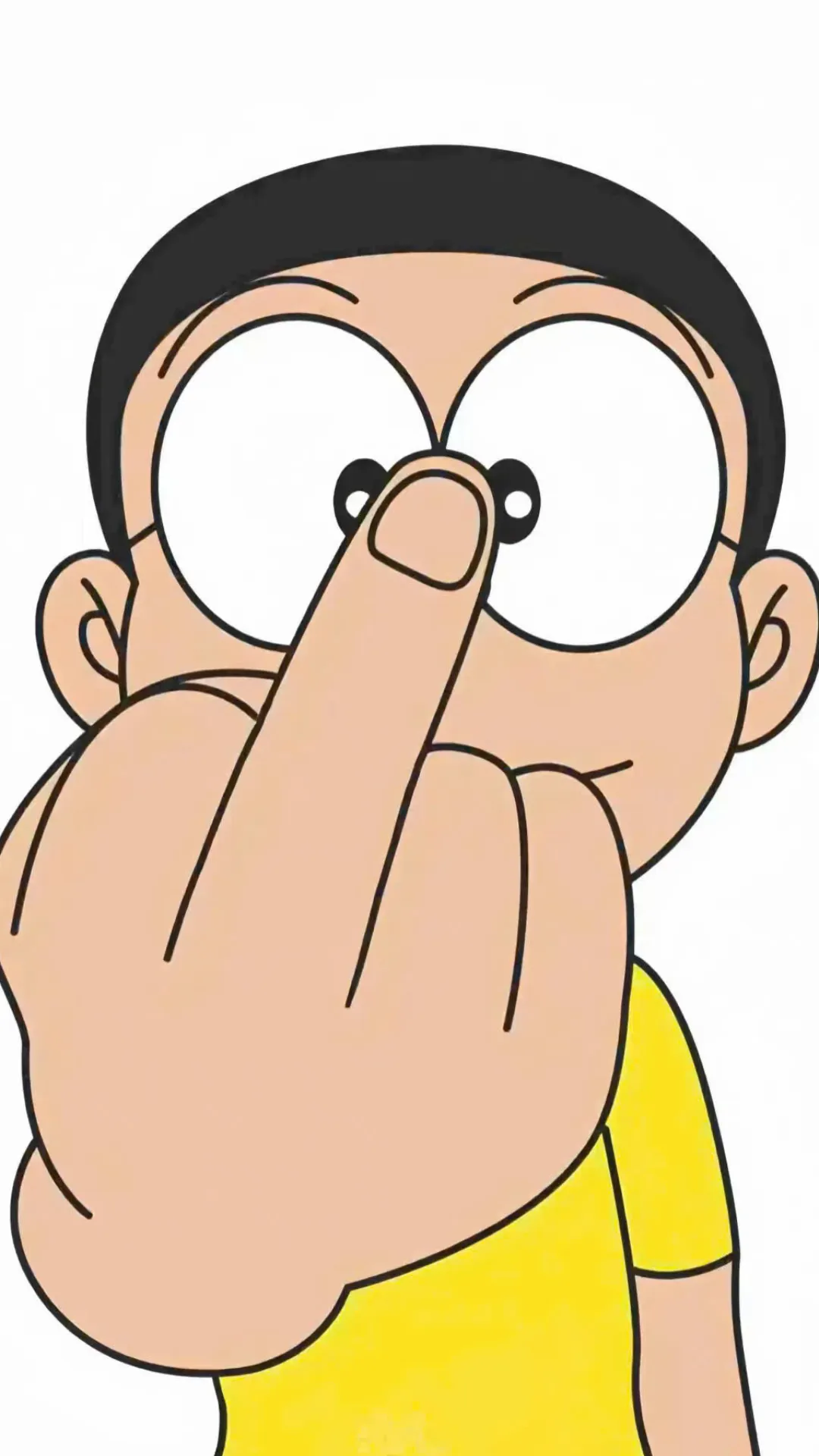 hình nền điện thoại vô tri nobita giơ ngón giữa 