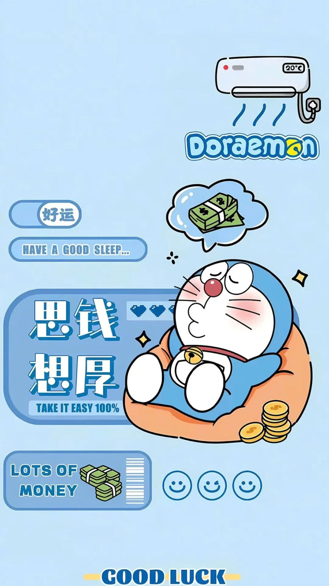 hình nền điện thoại doraemon ngủ ngon