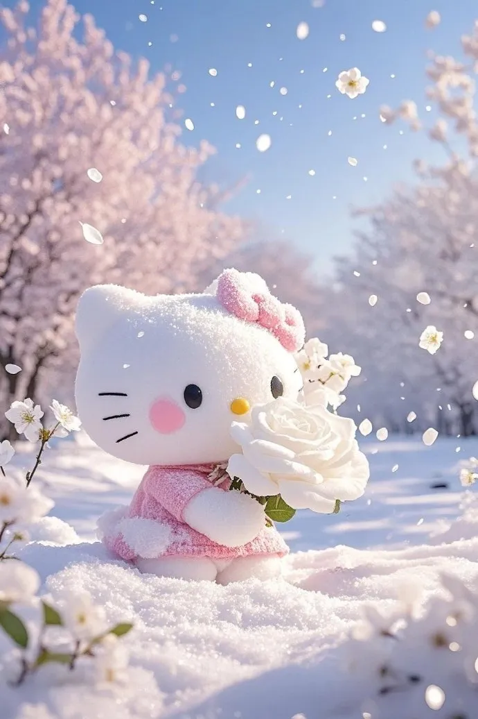 hình nền điện thoại hello kitty màu hồng