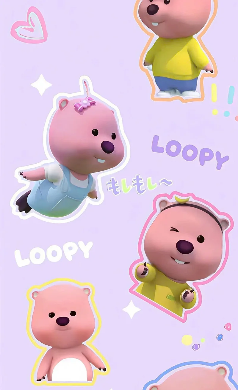 Loopy cute làm hình nền điện thoại thêm sinh động