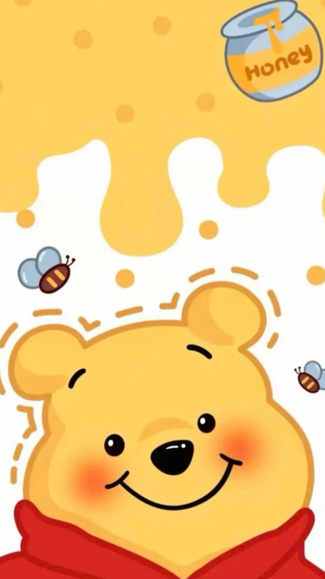 hình nền gấu Pooh dễ thương với nụ cười tươi