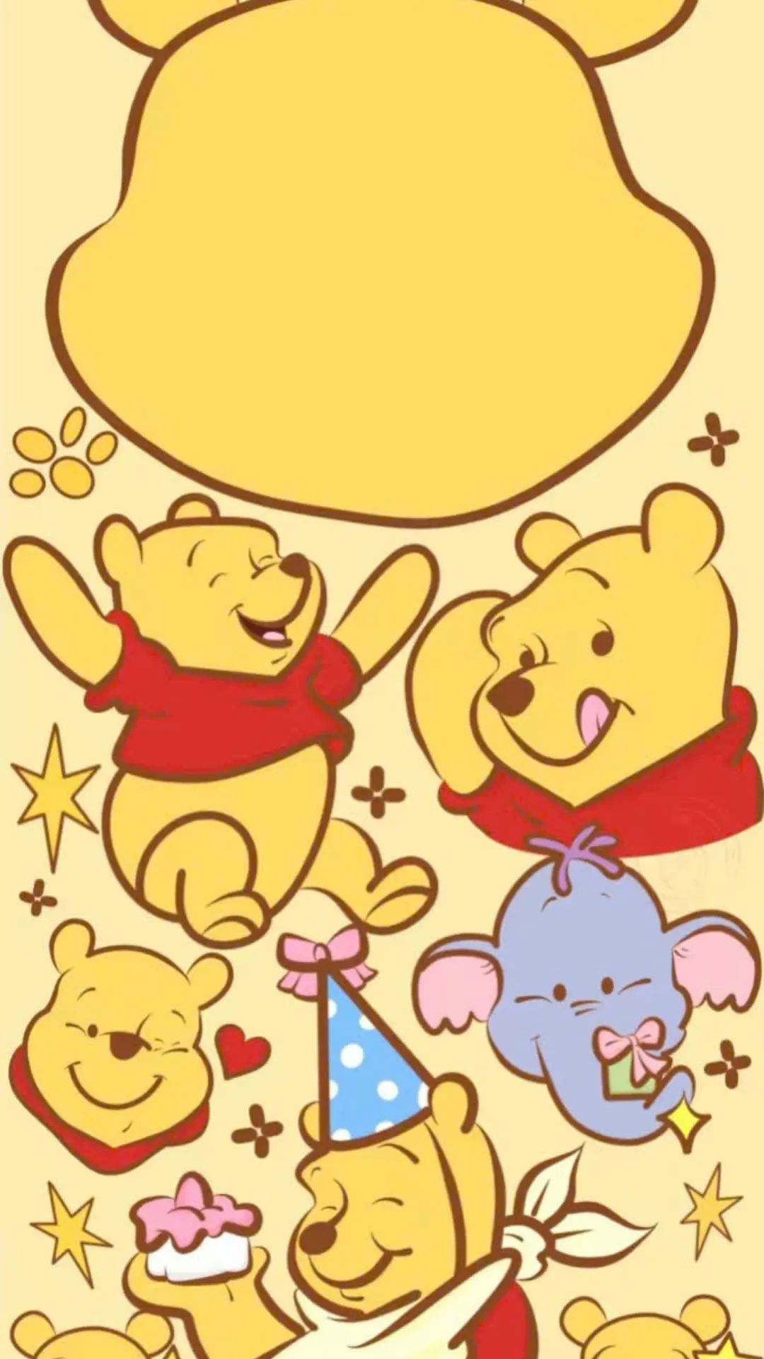 hình nền gấu Pooh cute làm đẹp cho điện thoại