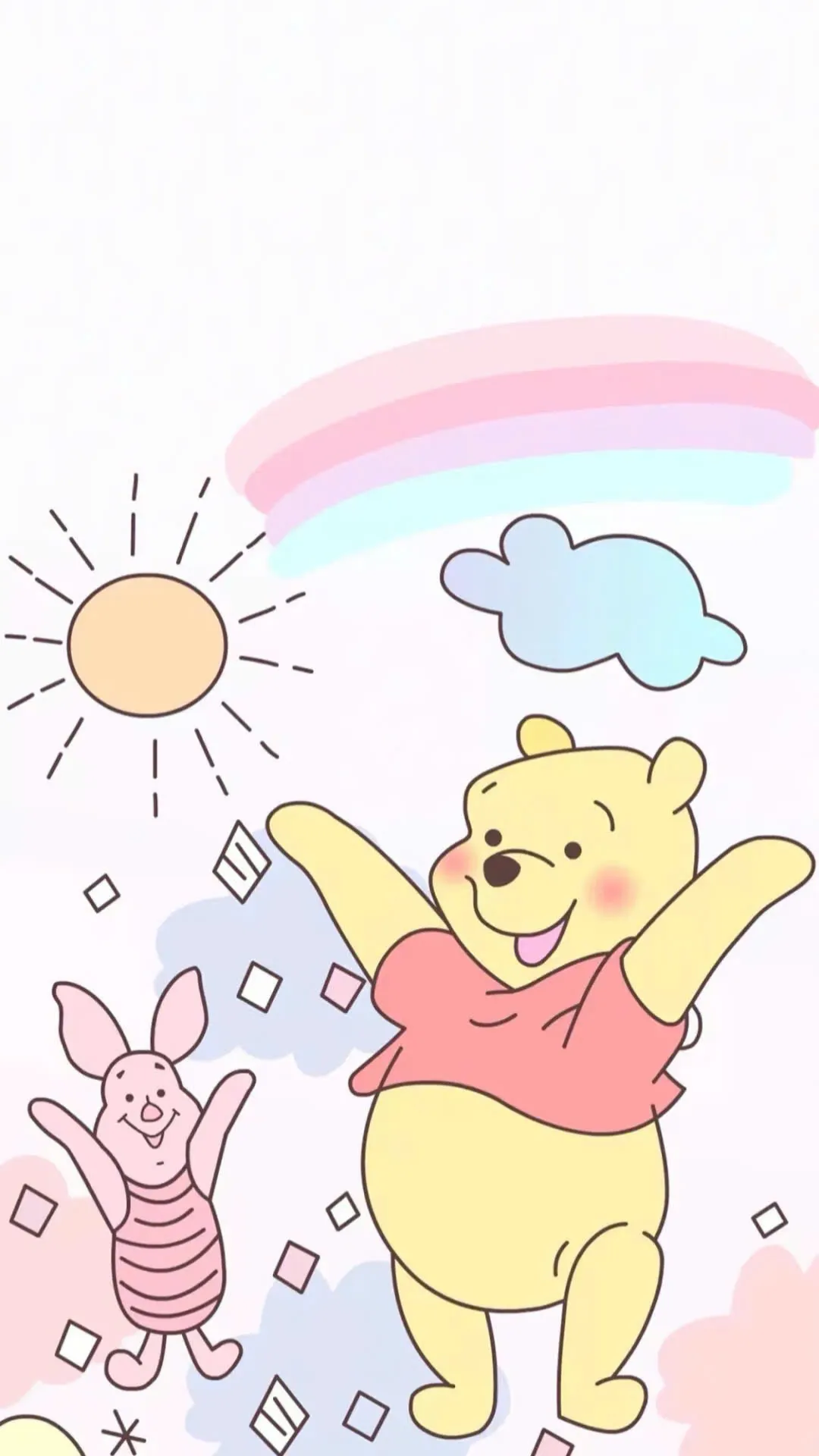 hình nền gấu Pooh đáng yêu cho điện thoại tràn ngập năng lượng