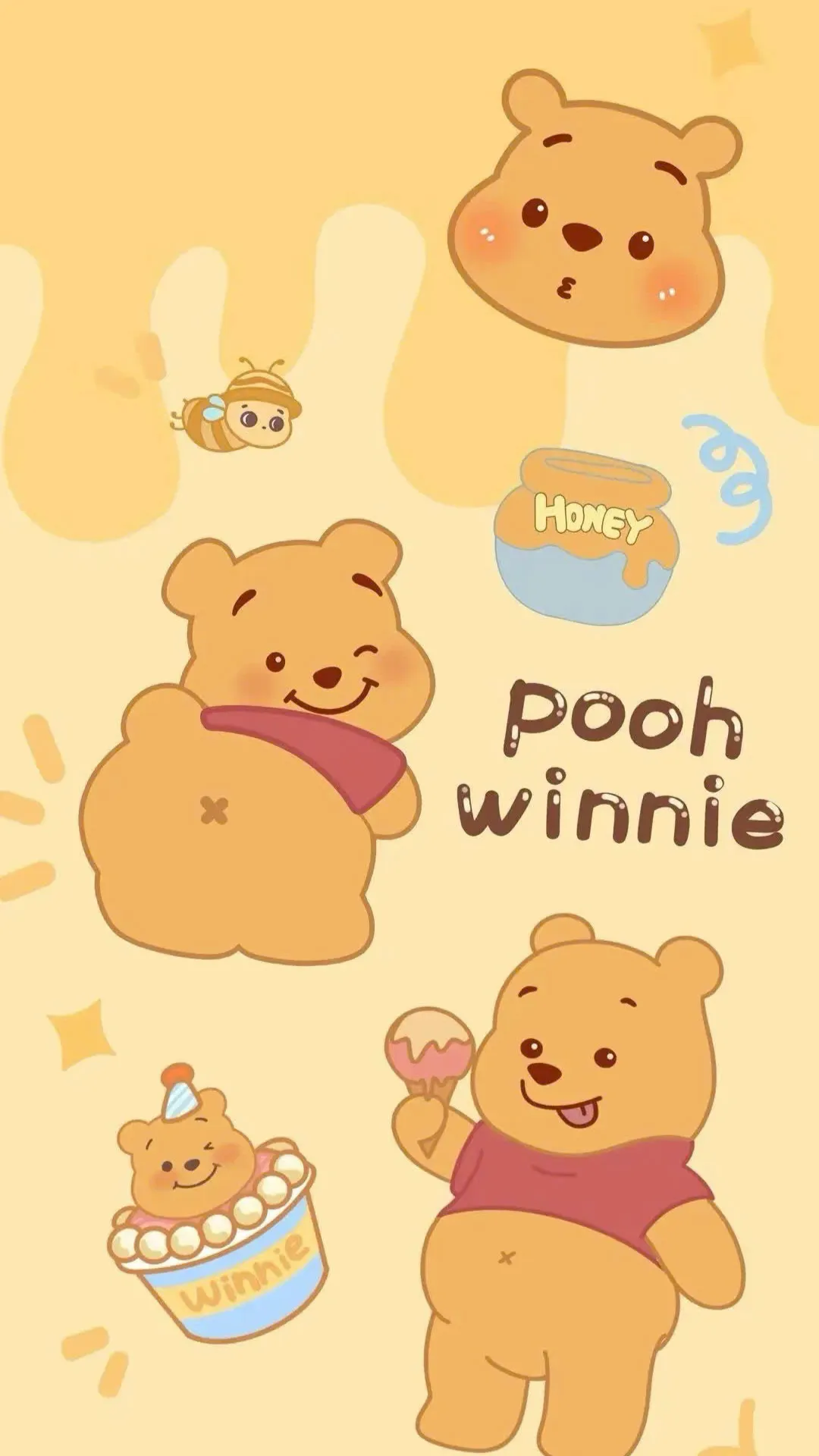 hình nền gấu Pooh cute đầy ngọt ngào