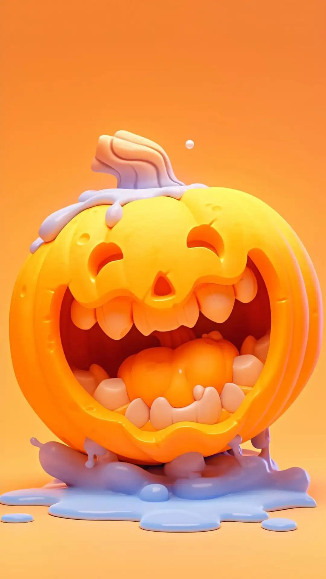 hình nền Halloween với quả bí ngô dễ thương