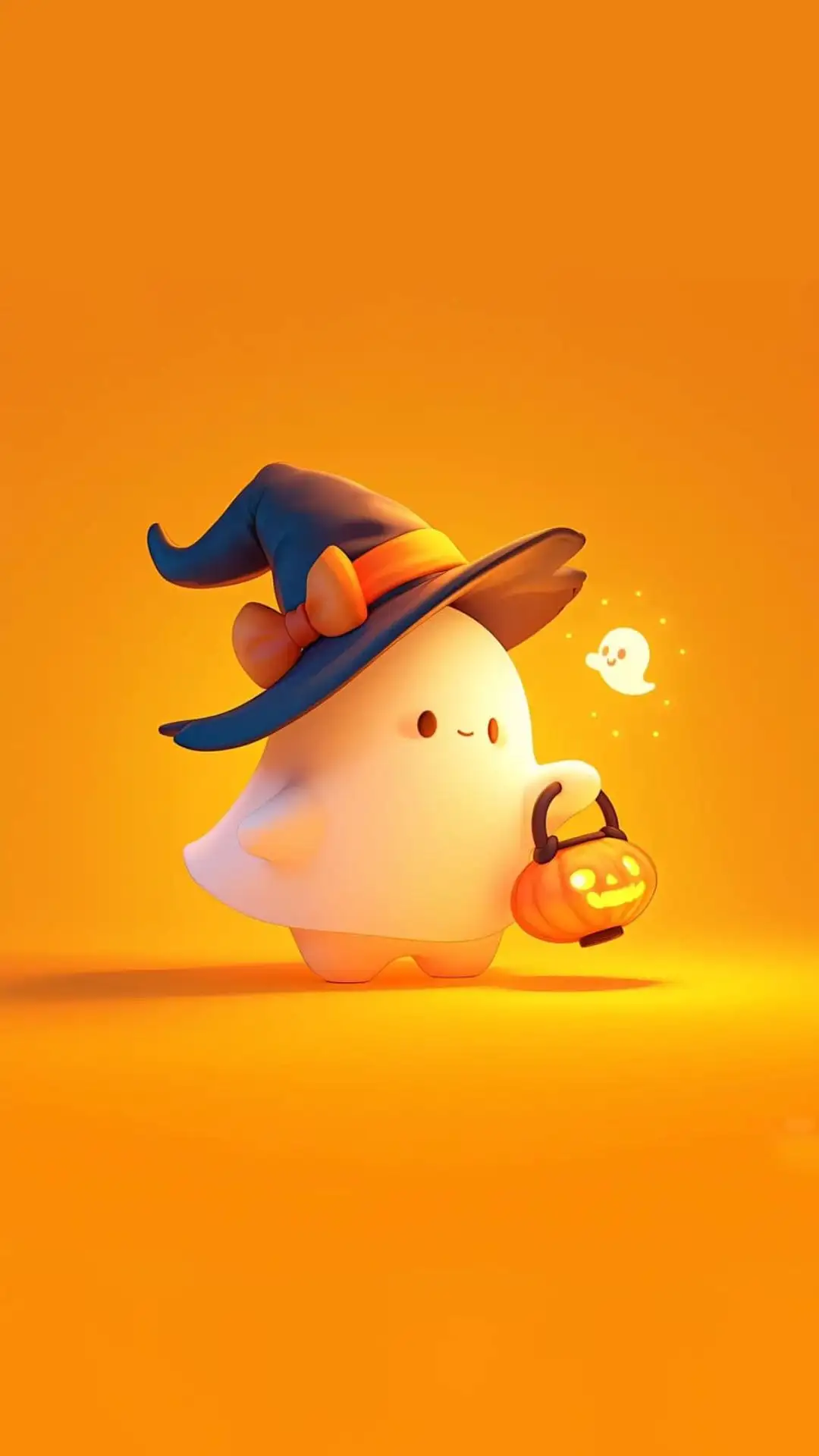 hình nền Halloween con ma cute ngộ nghĩnh