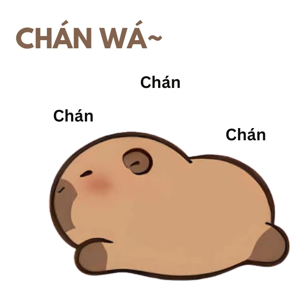 Meme Capybara chibi dễ thương