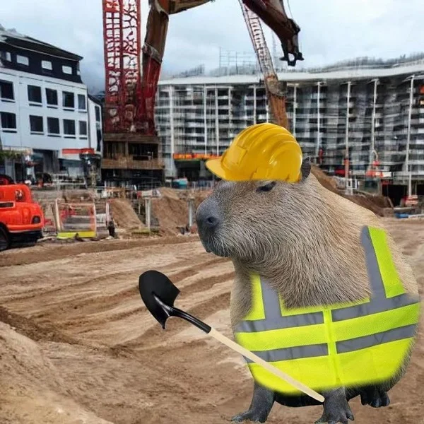 capybara meme công nhân