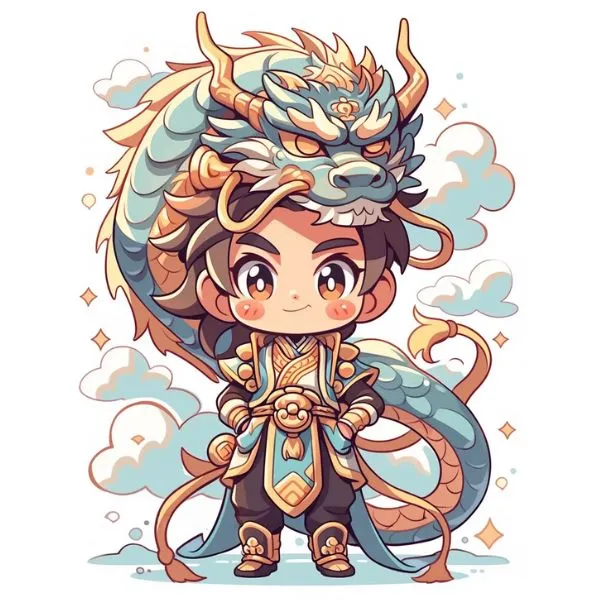 avatar rồng chibi đầy mạnh mẽ