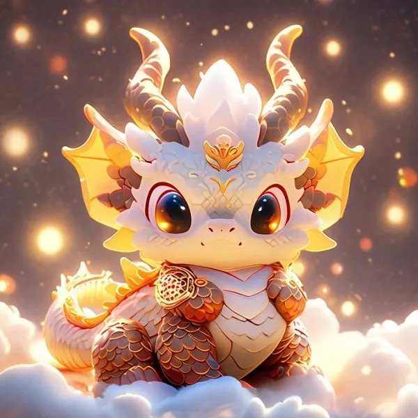 avatar rồng vàng cute