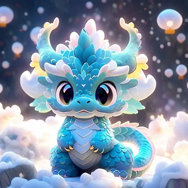 avatar rồng chibi cute ngộ nghĩnh