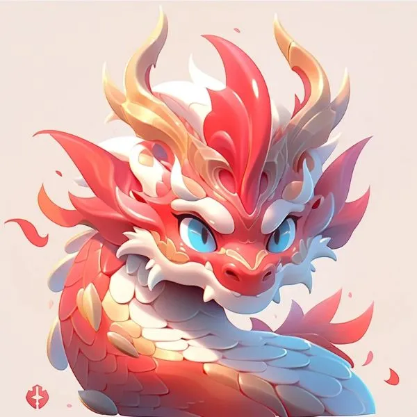 avatar rồng đỏ cute