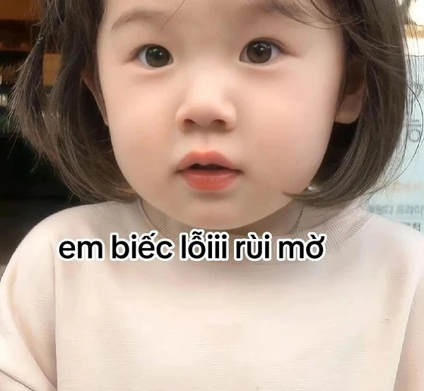 ảnh meme em bé siêu đáng yêu