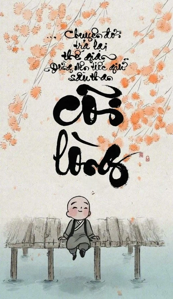 Hình nền thư pháp đẹp cho điện thoại tạo cảm giác thư thái
