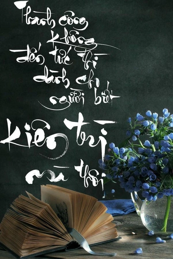 Hình nền thư pháp đẹp cho điện thoại dành cho người yêu nghệ thuật