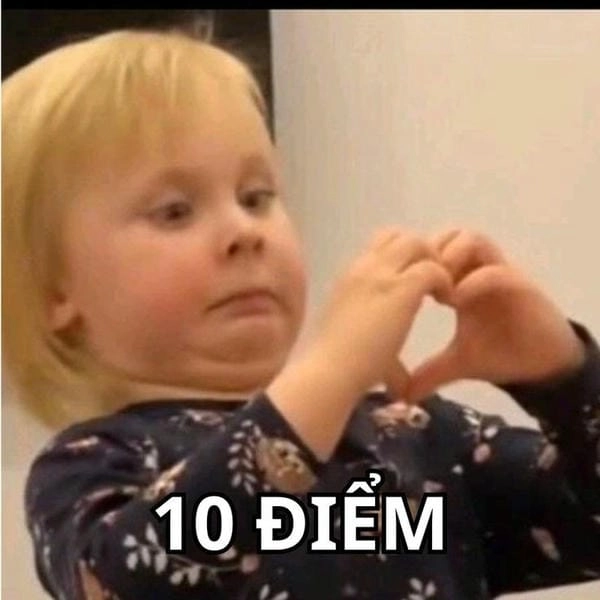 meme 10 điểm thả tim