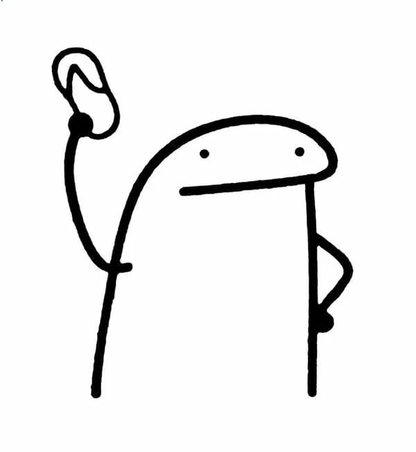 meme flork cầm dép