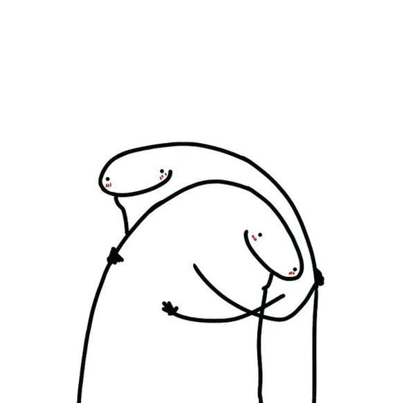 meme ôm cute dễ thương