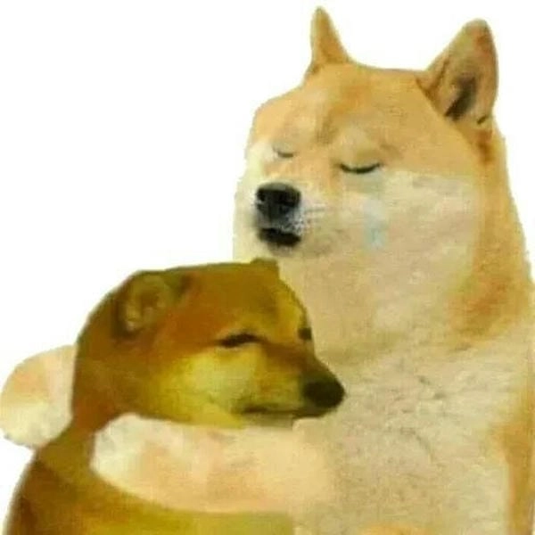 ảnh meme chó ôm nhau