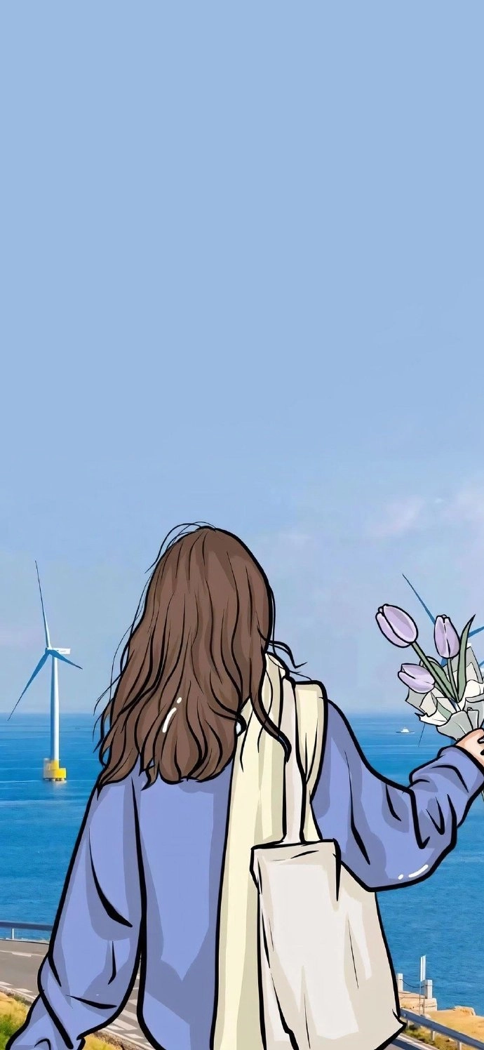 hình nền ảnh cô gái buồn quay lưng anime