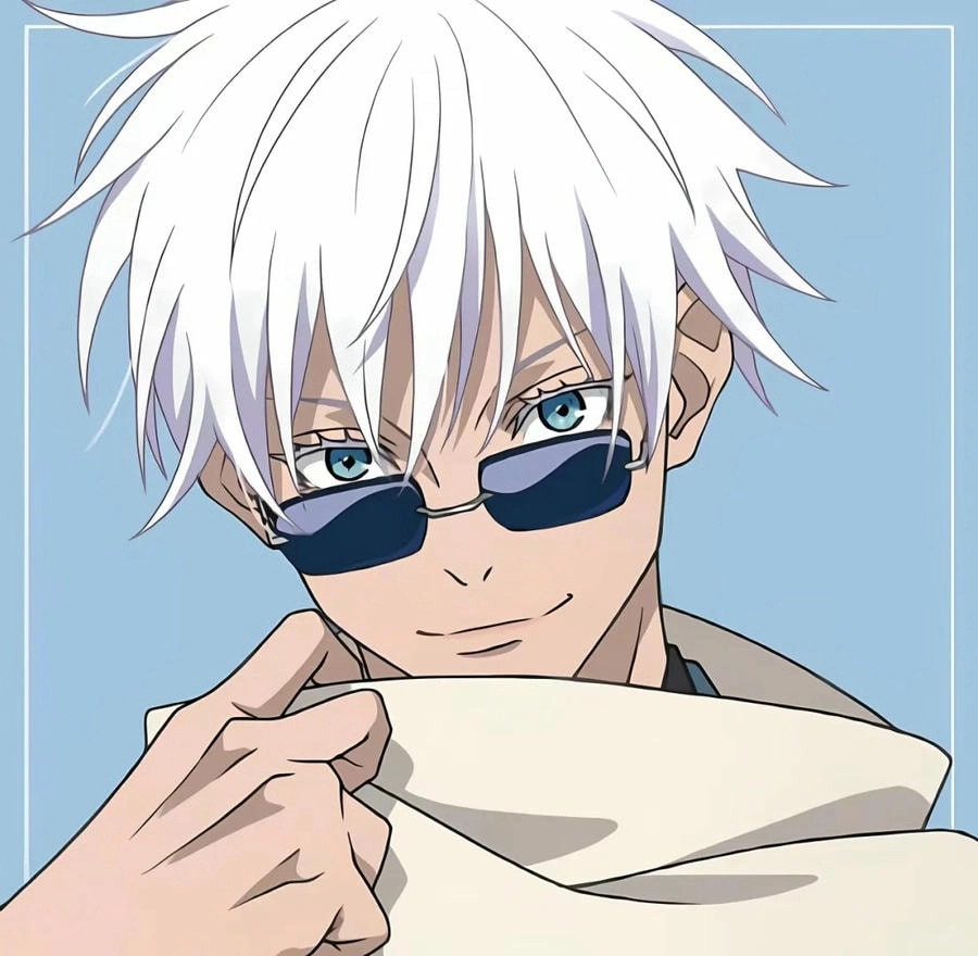 ảnh nền Gojo Satoru anime đeo kính