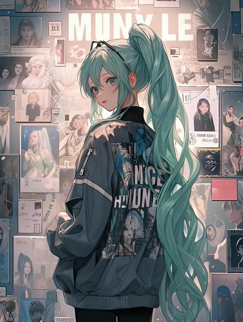 Ảnh anime nữ tóc xanh