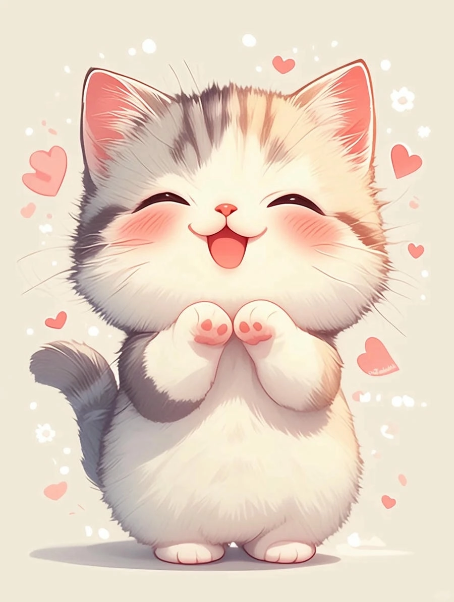 tải ảnh mèo cute anime